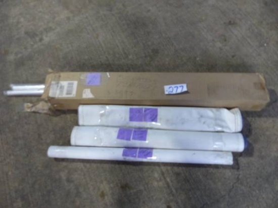 FLAG POLE & 3 VINYL BANNERS