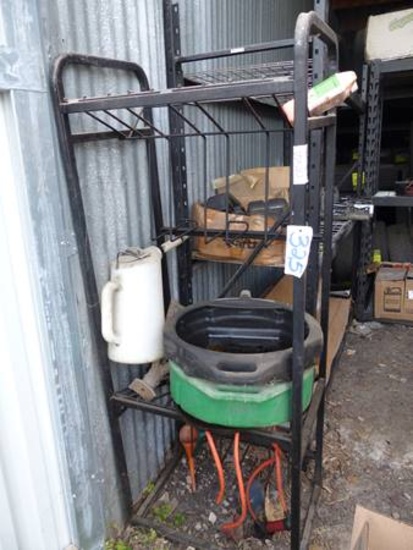 RACK WITH MISCELLANEOUS DRAIN PANS