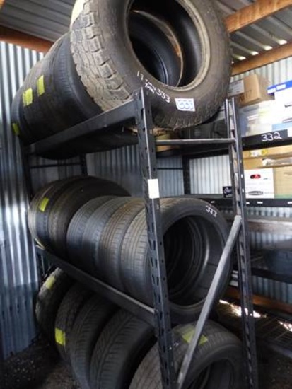 USED MISC TIRES WITH PALLET RACK