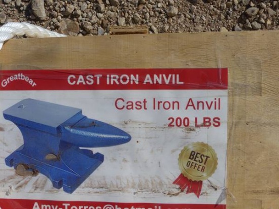 CAST IRON ANVIL 200 LBS
