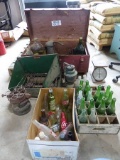 OLD COLEMAN GAS STOVE, SCALE, GAS STOVE, LANTERN,