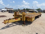 1984 SHOPMADE 27' PINDLE HITCH FLATBED TRAILER