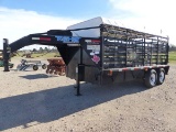 2017 TOP HAT 16' X 6' GN STOCK TRAILER