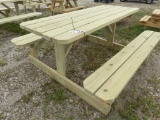 WOODEN PICNIC TABLE 6'X29 1/2