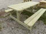 WOODEN PICNIC TABLE 6'X29 1/2