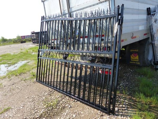 20'  WROUGHT IRON BI FOLDING DECORATIVE GATE