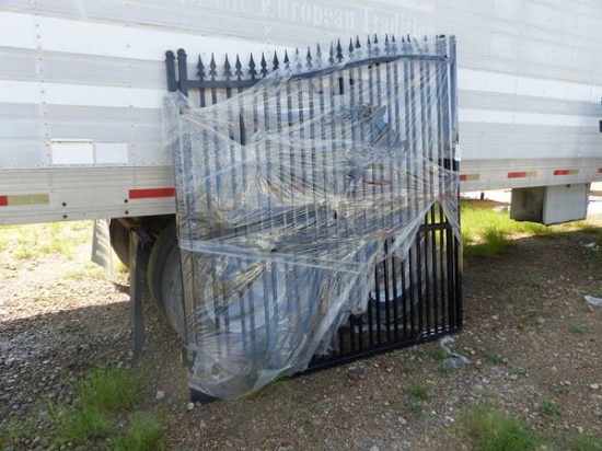 14' WROUGHT IRON BI FOLDING DECORATIVE GATE W/DEER