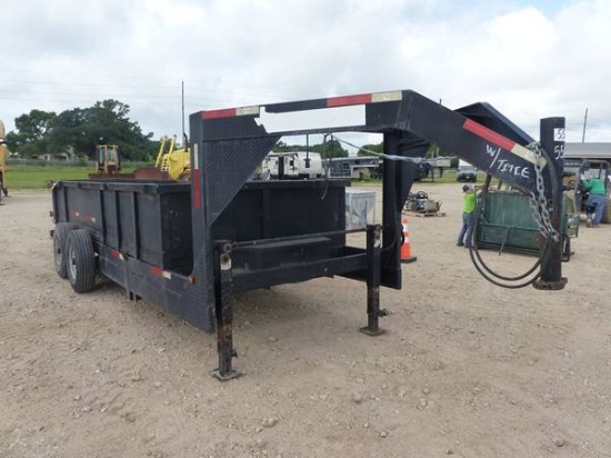 2012 TEXAS PRIDE 16' GOOSENECK DUMP TRAILER