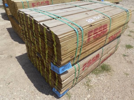 2 BUNDLES 480 PIECES 5/8 X 6" X 6' FENCING WOOD