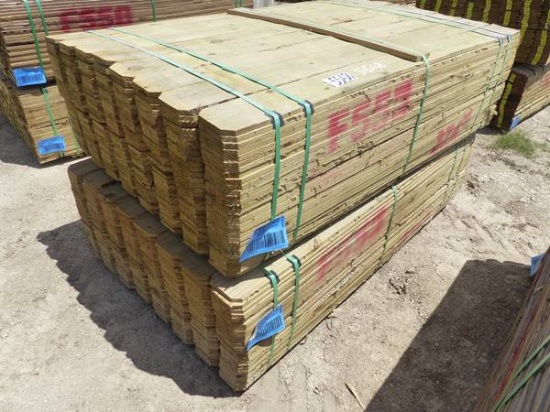 2 BUNDLES 480 PIECES 5/8 X 6" X 6' FENCING WOOD