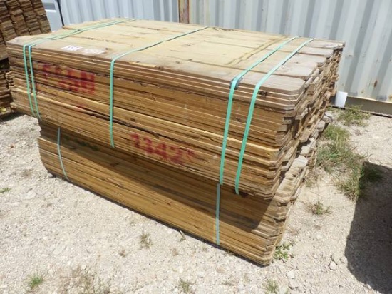 2 BUNDLES 480 PIECES 5/8 X 6" X 6' FENCING WOOD