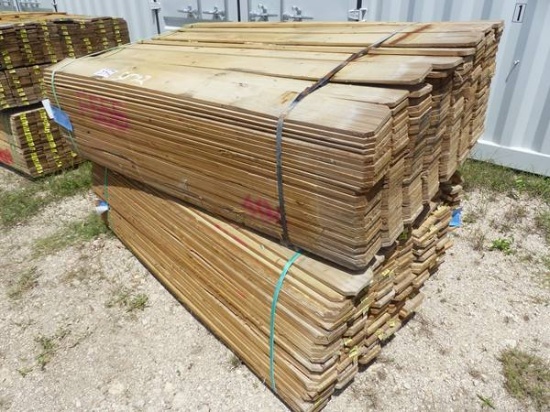 2 BUNDLES 480 PIECES 5/8 X 6" X 6' FENCING WOOD