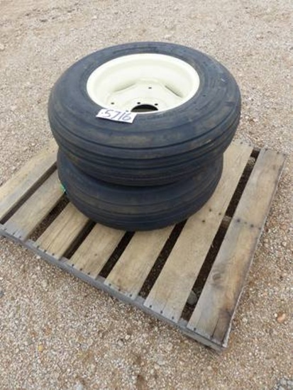 NEW 2-9.5L X 15 IMPLEMENT TIRES MOUNTED