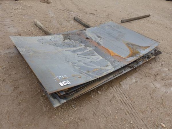 11 PIECES 4X7 & 4X8  1/4" SHEET METAL