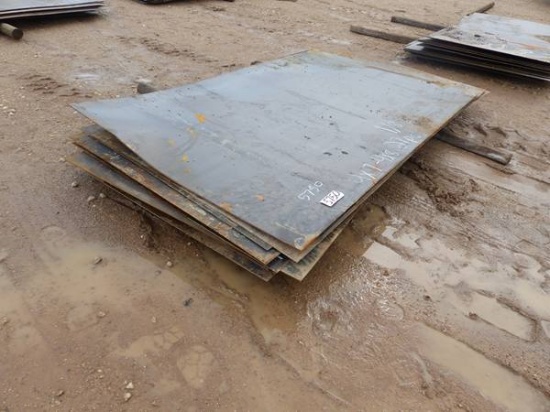 27 PIECES 4X7 & 4X8  1/8"  SHEET METAL