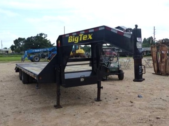 2015 BIG TEX 25' FLATBED DOVETAIL TRAILER