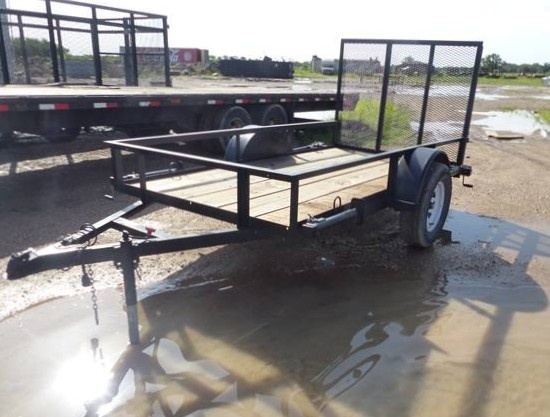 2016 HM UTILITY TRAILER WITH DROP RAMP  10'X5'