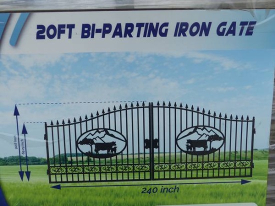 20' BI PARTING DECO IRON GATE