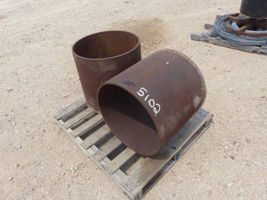 2 STEEL 24" X 23" PIPE