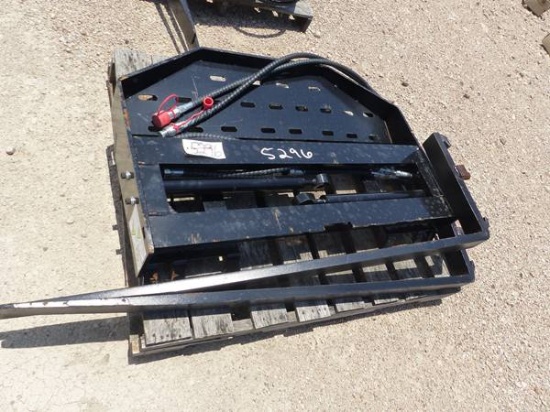 QUICK ATTACH SKID STEER HYDRAULIC FORK ATTACHMENT
