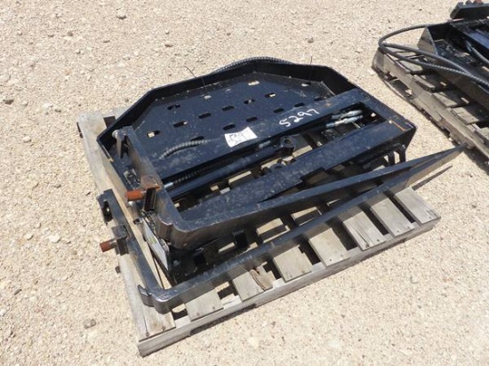 QUICK ATTACH SKID STEER HYDRAULIC FORK ATTACHMENT