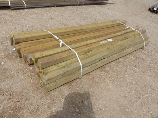25 PIECES 4 X4 X 10 TREATED LUMBER