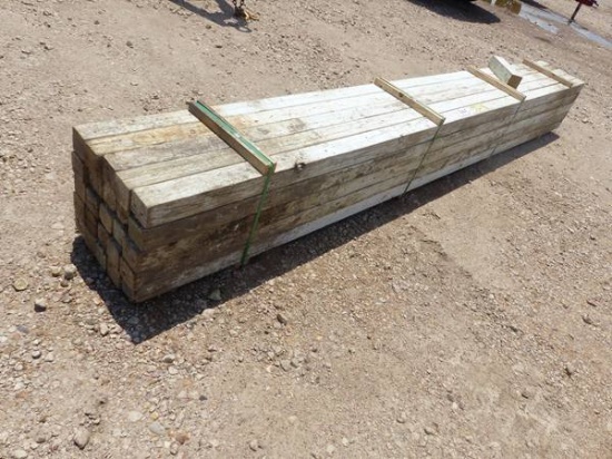 25 PIECES 4 X 4 X 14' TREATED LUMBER