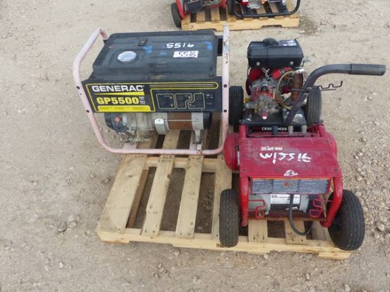 GENERAC GP5500 GENERATOR, CRAFTSMAN POWER WASHER,