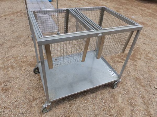 STAINLESS STEEL PORTABLE STORAGE CART