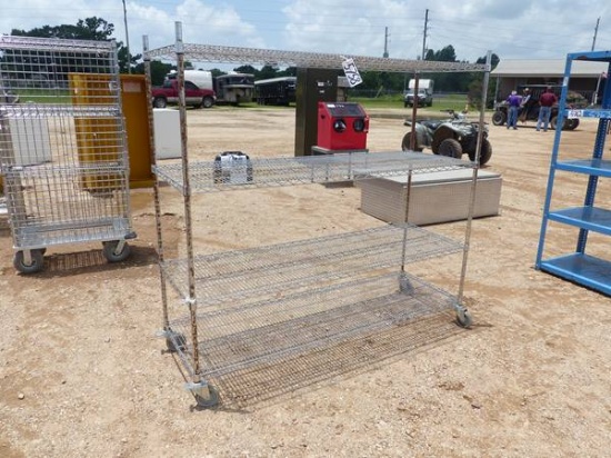 STAINLESS STEEL 6X2 4 SHELF STORAGE RACK PORTABLE