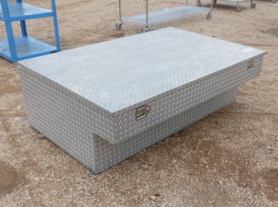 DIAMOND PLATED  5X3 1/2 '  TRACTOR BED TOOL BOX