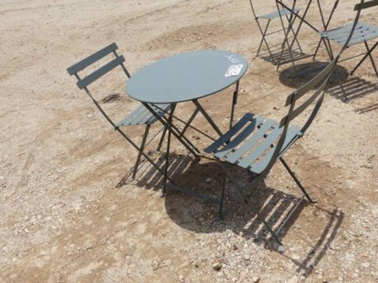 2 CHAIR PATIO SET (METAL)