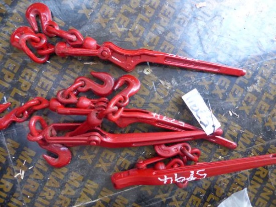 4  5/16  3/8 CHAIN BINDERS - RED