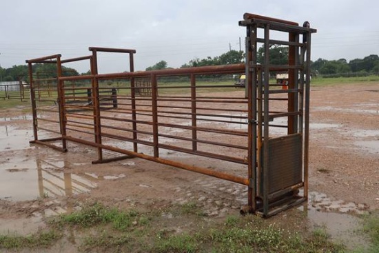 24' ALLEYWAY W/1 SLIDE CUT GATE &2 SORTING GATES