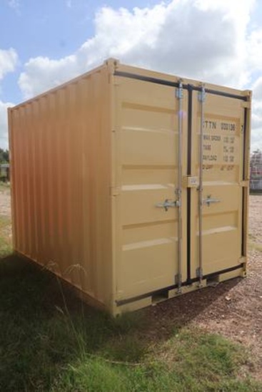 7' X 10' STORAGE CONTAINER W/SIDE DOOR AND WINDOW