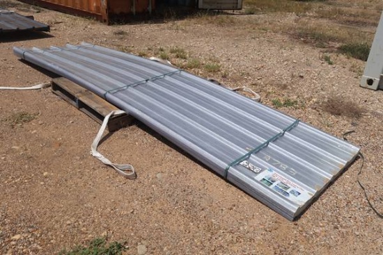 30- CLEAR POLYCARBONATE ROOF PANELS 35" X 12' .8MM