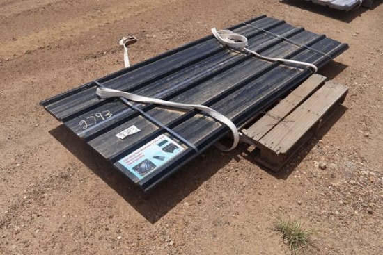30- 3' X 8' BLACK METAL ROOF PANELS .4MM