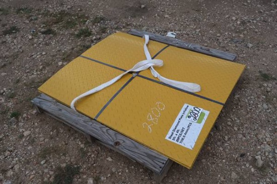 20- 3' X 4' STEEL DIAMOND YELLOW PLATE .4MM