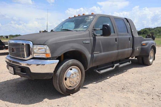 1999 Ford F-550 Dually 4 Door Flatbed Truck