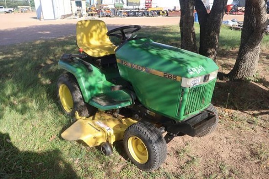 JOHN DEERE 265 RIDING MOWER W/48" CUTTING DECK