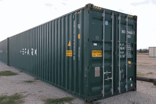 40' HIGH CUBE GREEN SHIPPING CONTAINER