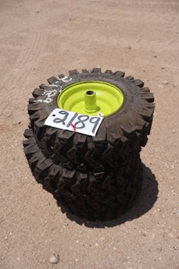 13" X 4.10-6 4 PLY TIRES