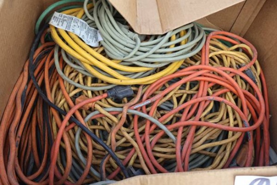 MISC BOX OF EXTENSION CORDS