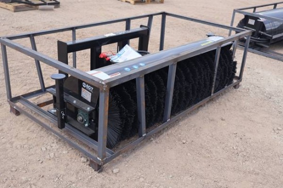 AGT QUICK ATTACH SKID STEER ROTARY ANGLE BROOM