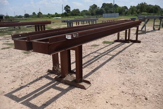 2- 21' x 15 1/2" ROLLER RACKS WITHOUT ROLLERS