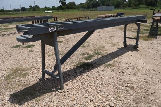 2- 15' X 15 1/2" ROLLER RACKS W/ROLLERS