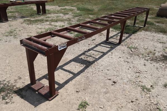 2- 14' X 15 1/2" ROLLER RACKS W/ROLLERS