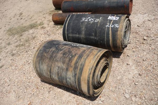 (2) 32'' X 50' CONVEYOR BELTS