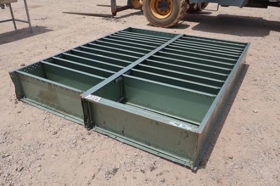 2- METAL SHOP SHELVES