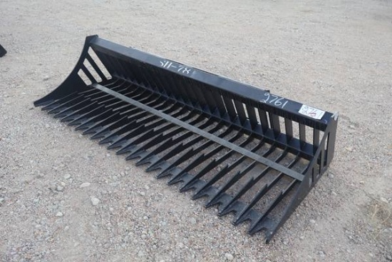 QUICK ATTACH SKID STEER 78" ROCK BUCKET